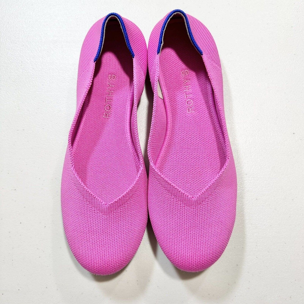 Rothy's Womens size 8* Dragon Fruit Pink Ballet Flat Round Toe